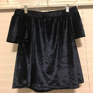 velvet off the shoulder top
